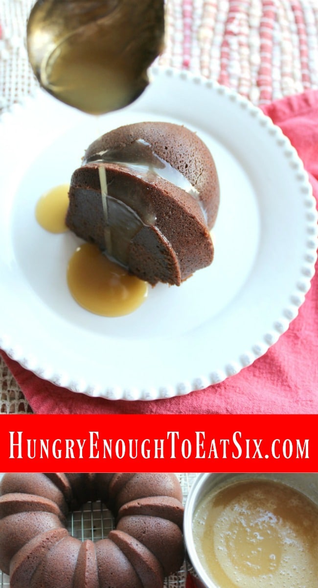 Mexican Chocolate Pound Cake with Caramel Sauce! My favorite Mexican dessert flavors inspired this cake: it's rich with coffee, cinnamon, chili powder and a warm caramel sauce!