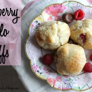 Flaky, pastry pouches hold a melty filling of raspberries and Rolo candies!