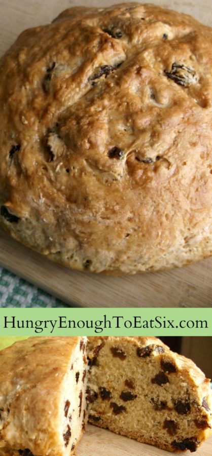 Aunt Lizzy's Irish Soda Bread! A traditional recipe handed down through family, for a soft loaf with flavors of raisin and caraway seed.