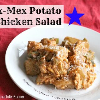 A potato salad with chicken and a spicy Southwestern kick!