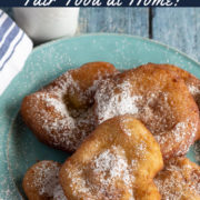 small pieces of fried bread dough dusted with sugar