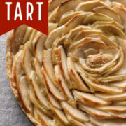 Tart with spiral of apple slices
