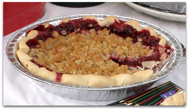 Raspberry pie in a dish