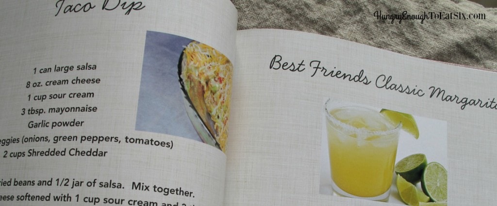 Book page with recipes and photos