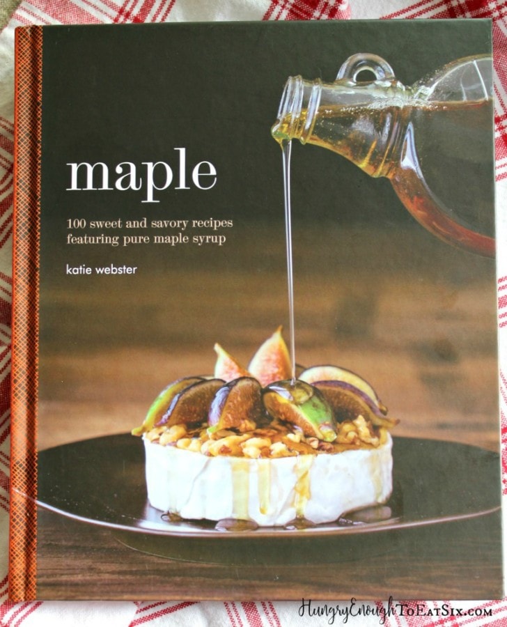 Book cover with cheese and syrup