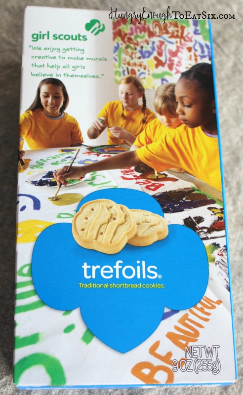 This Award-Winning Trefoils Toffee & Chocolate Bark with Toasted Almonds is a chewy, chocolatey candy with Girl Scouts Trefoils cookies. Easy to create & so delicious!