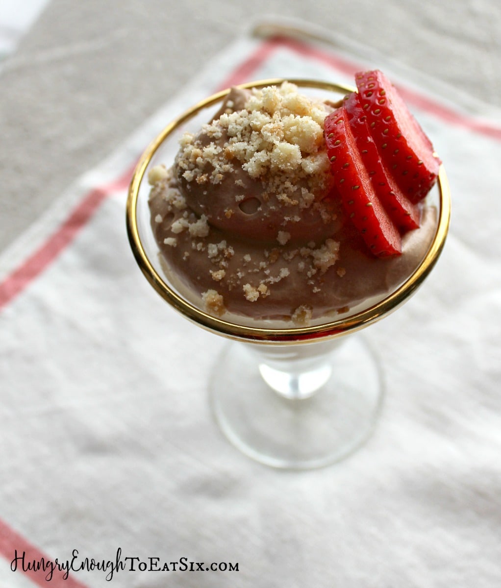 A rich, chocolate mousse that comes together quickly, and is an incredibly delicious dessert!