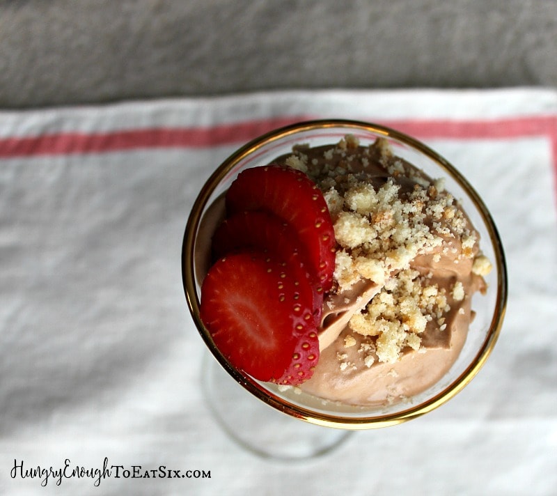 A rich, chocolate mousse that comes together quickly, and is an incredibly delicious dessert!
