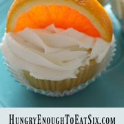 Cupcake with orange slice