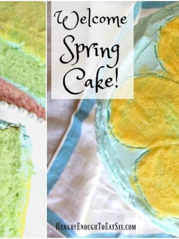 With bright colors outside and in, and a light citrus flavored-cake this is a perfect cake to celebrate Spring!