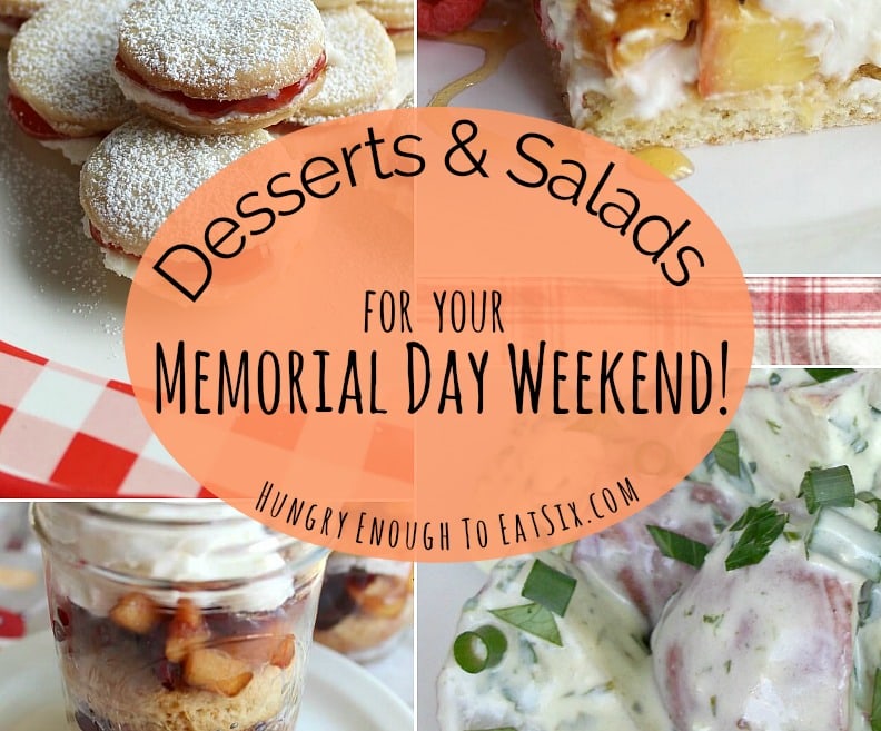 Desserts + Salads for your Memorial Day Weekend! Gathered here for you are some tasty ideas for drinks, salads and sweet desserts to complete your cookout.
