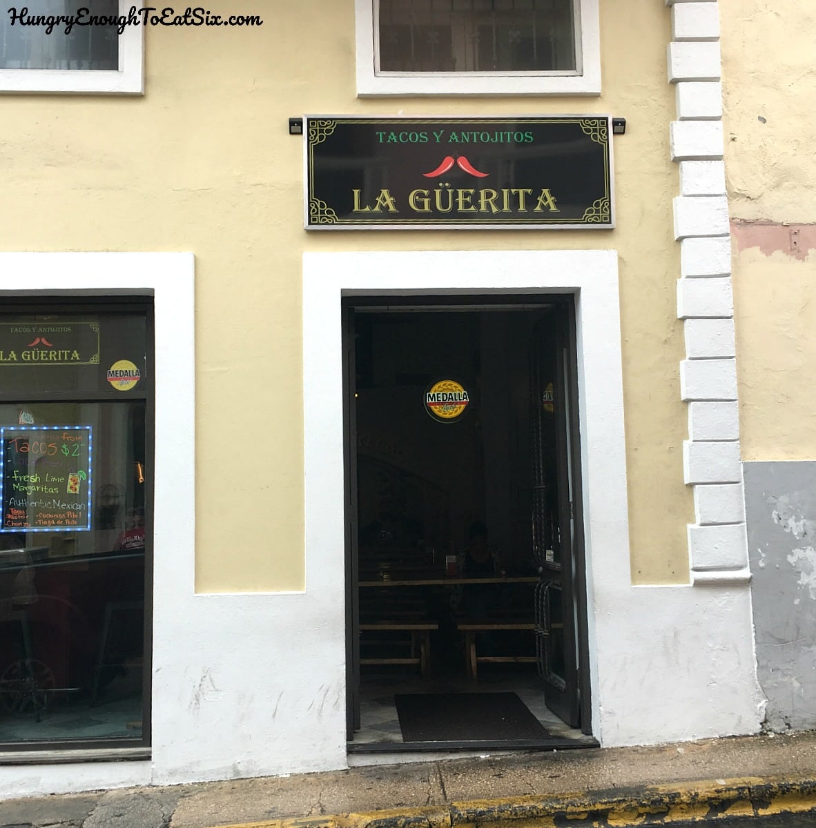 Entrance to La Guerrita bar