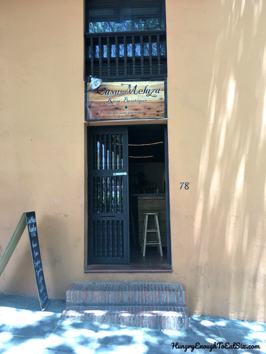 Entrance to a rum bar