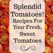 Splendid Tomatoes! Recipes For Your Fresh, Sweet Tomatoes