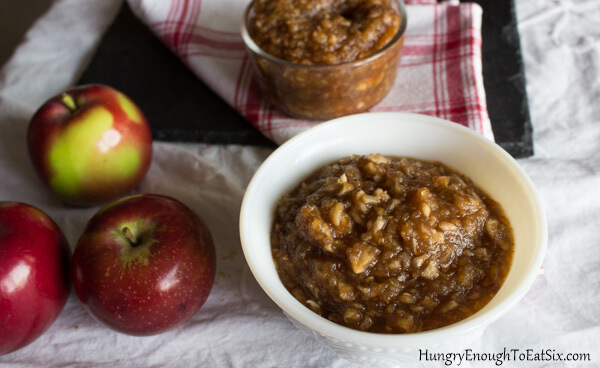 Warm or chilled, this is a sweet and chunky applesauce full of spices and a perfect little bite of fall. 