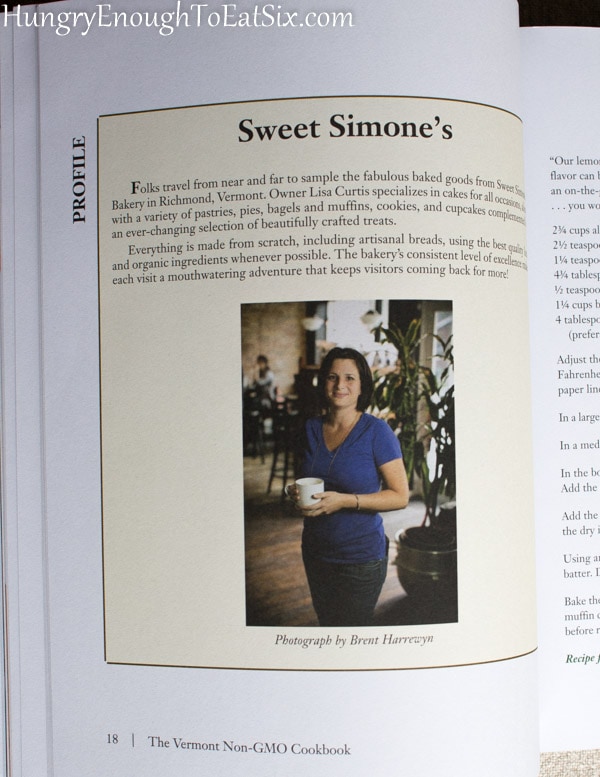 Cookbook photo of bakery owner