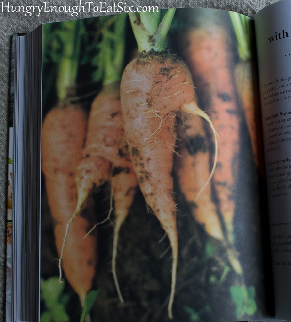 Book page with photo pf carrots