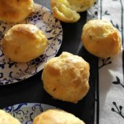 Gougères are puffy, savory and very hard to stop eating, especially when they are warm from the oven.