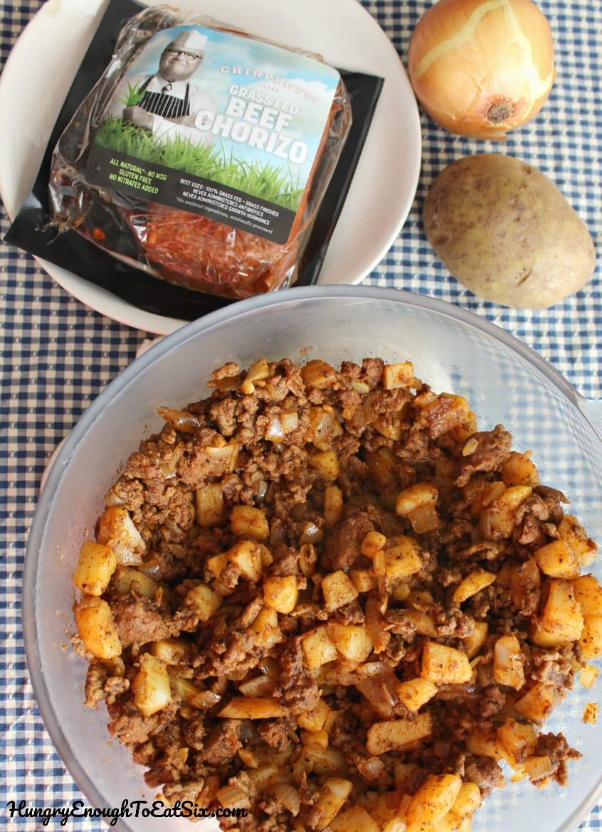 Meat and potato mixture