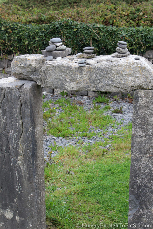 Stone altar in old cemetery. 