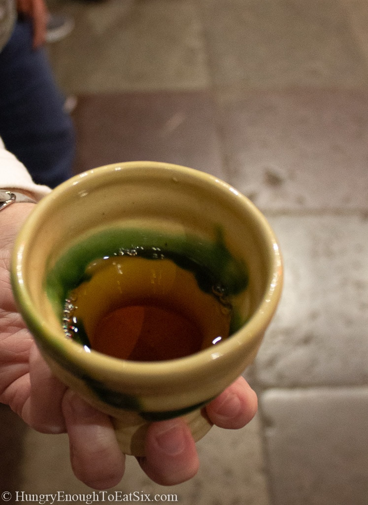 Image of mead in a tiny cup, Bunratty Castle