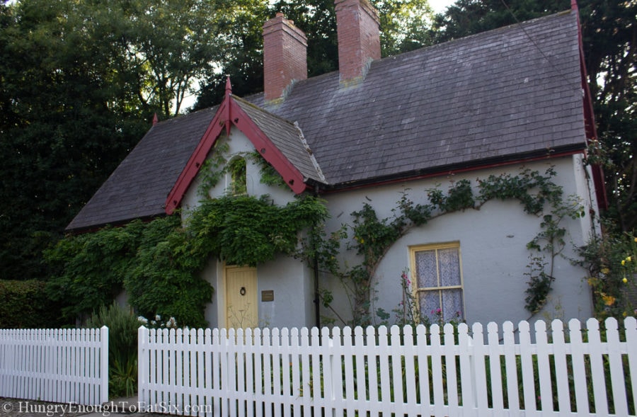Image of a vine covered cottage on grounds of Bunratty Castle