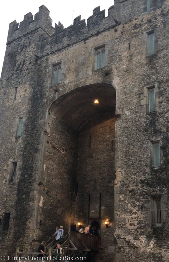 Image of the tall back wall Bunratty castle
