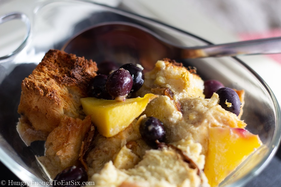 Image of a dish of bread pudding