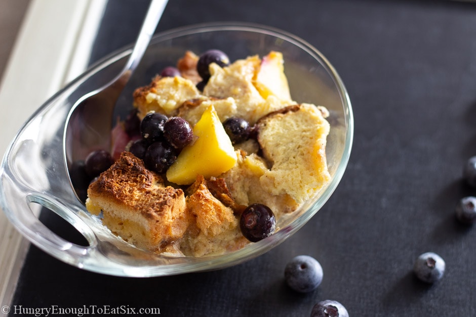 Image of a dish of bread pudding
