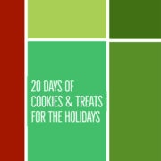 Tall graphic with holiday color blocks