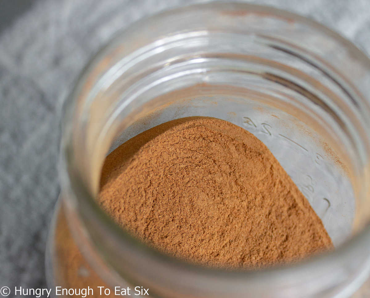 Cinnamon in a jar.