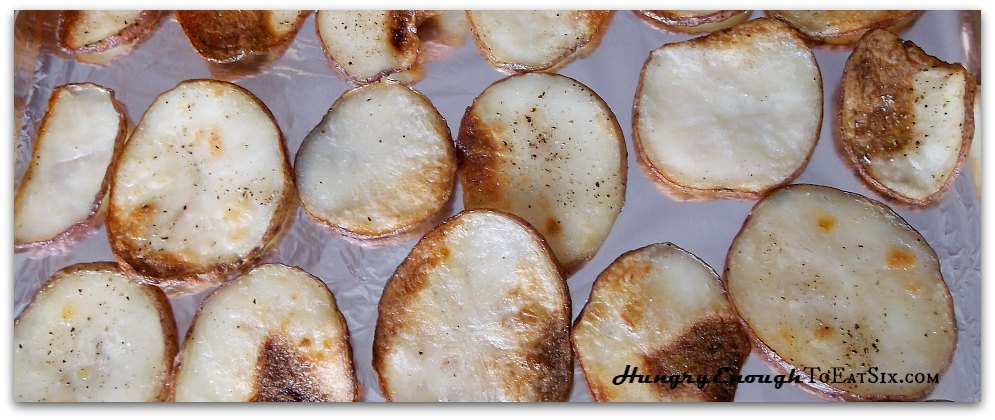 Crisp slices of potato