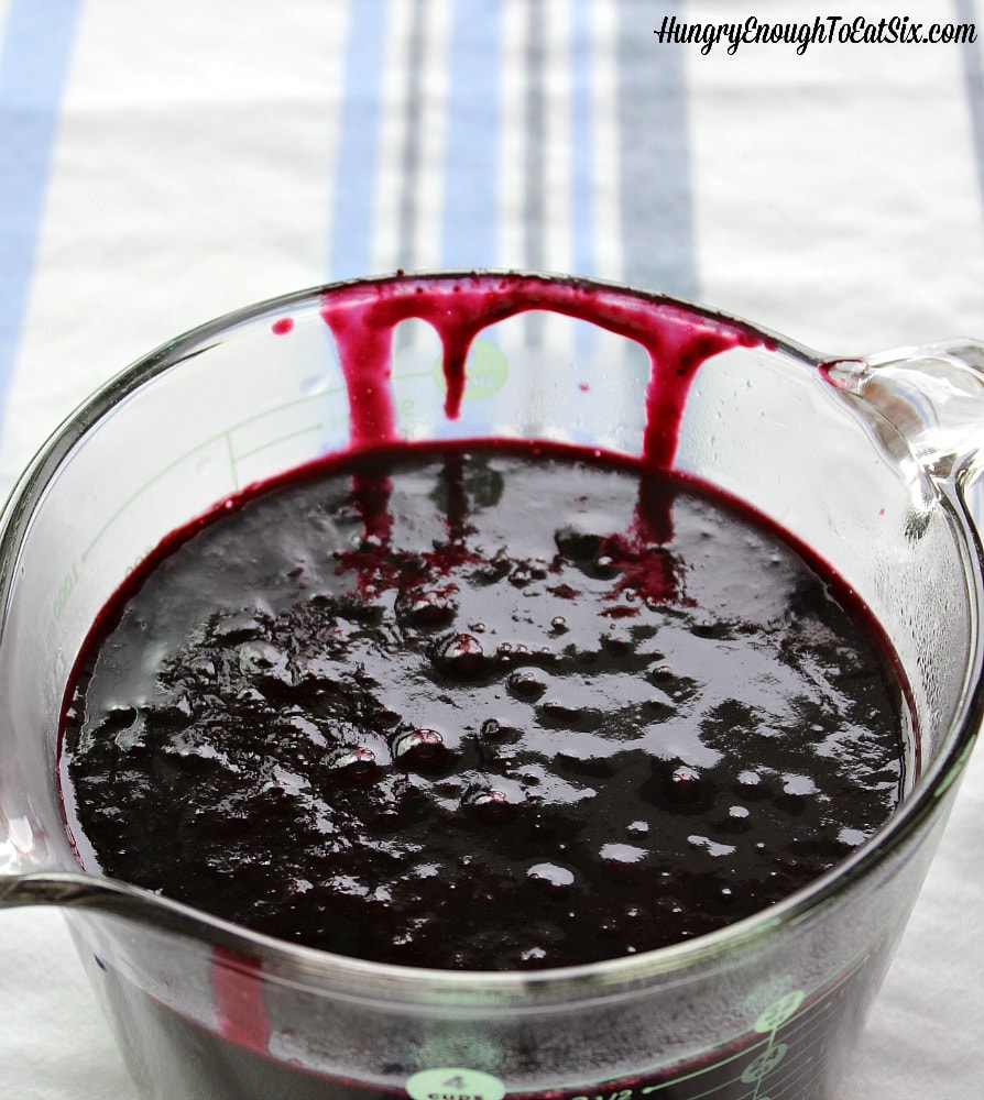 Blueberry sauce in a bowl