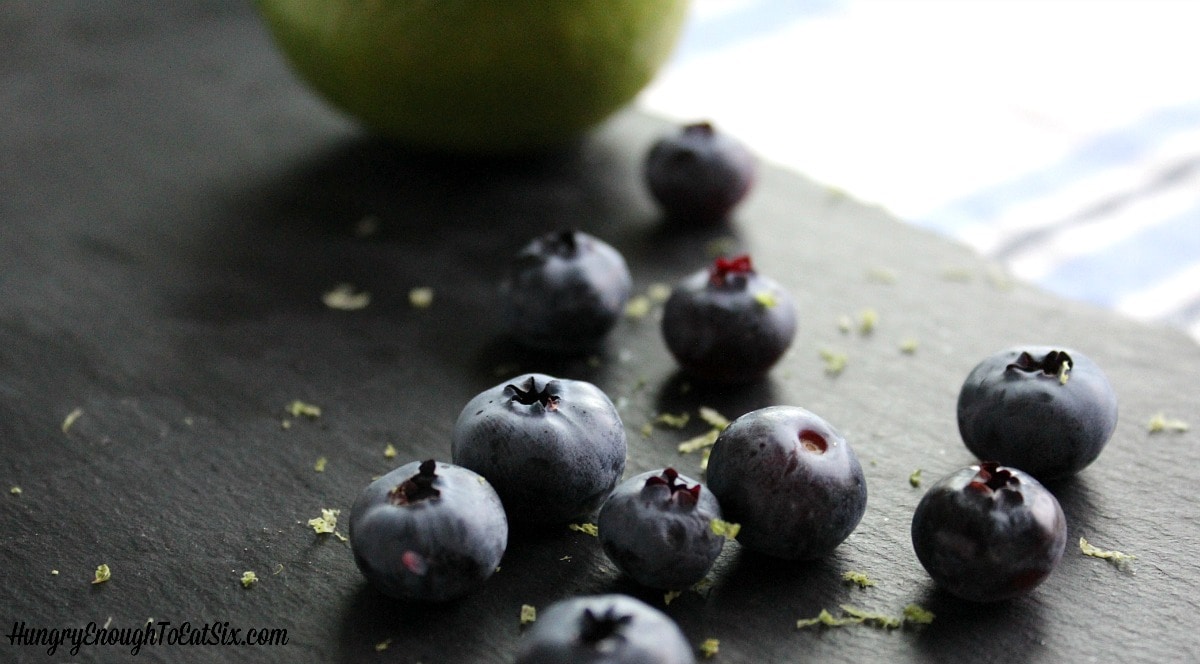 Blueberries and lime zest