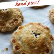Round hand pies with browned crust and salt flecks
