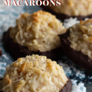 Macaroons with chocolatey bottoms