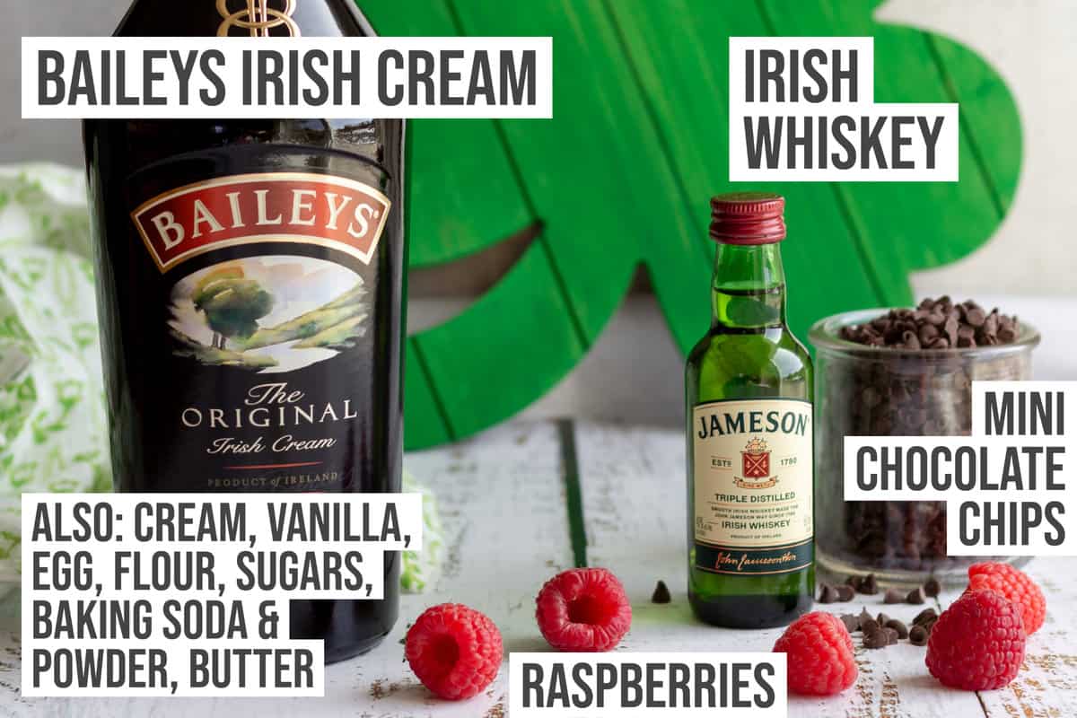 Ingredients: Baileys, whiskey, raspberries and chocolate chips.