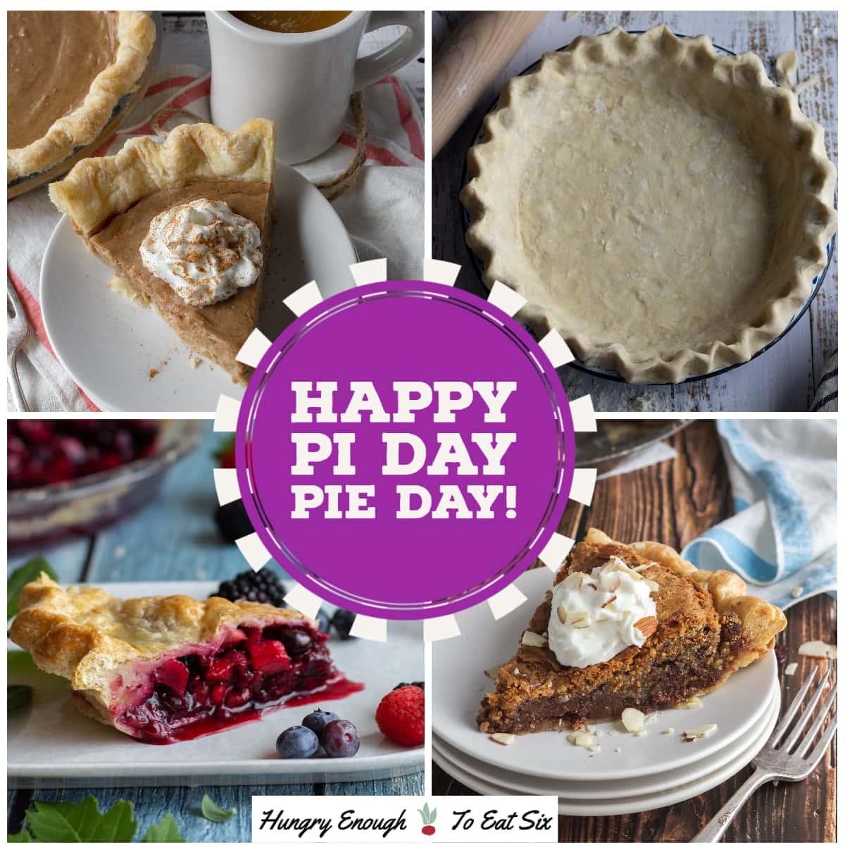 collage of pies