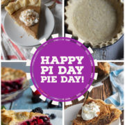 Four kinds of pie in a collage
