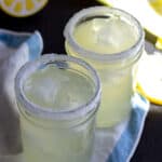 Two small glasses of lemon drink
