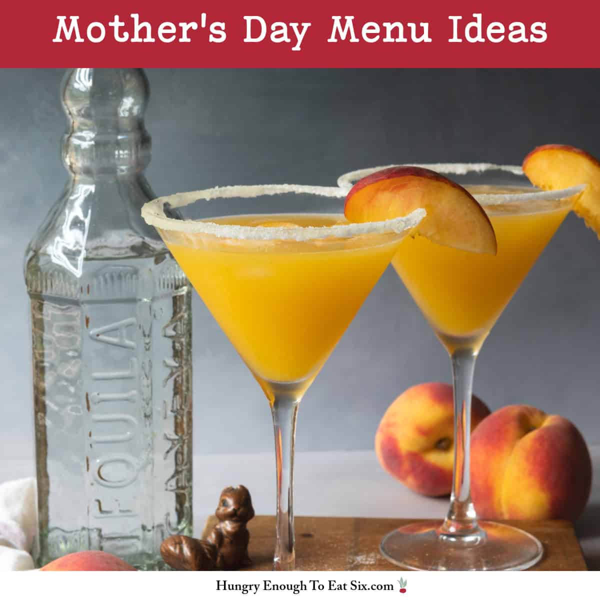 Two peach cocktails.