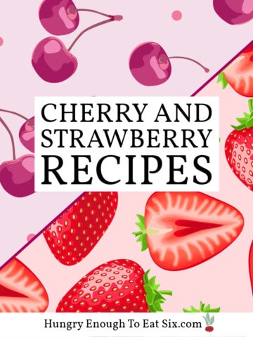 Strawberries and cherries graphics.