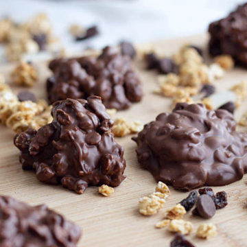 Candies with granola and chocolate