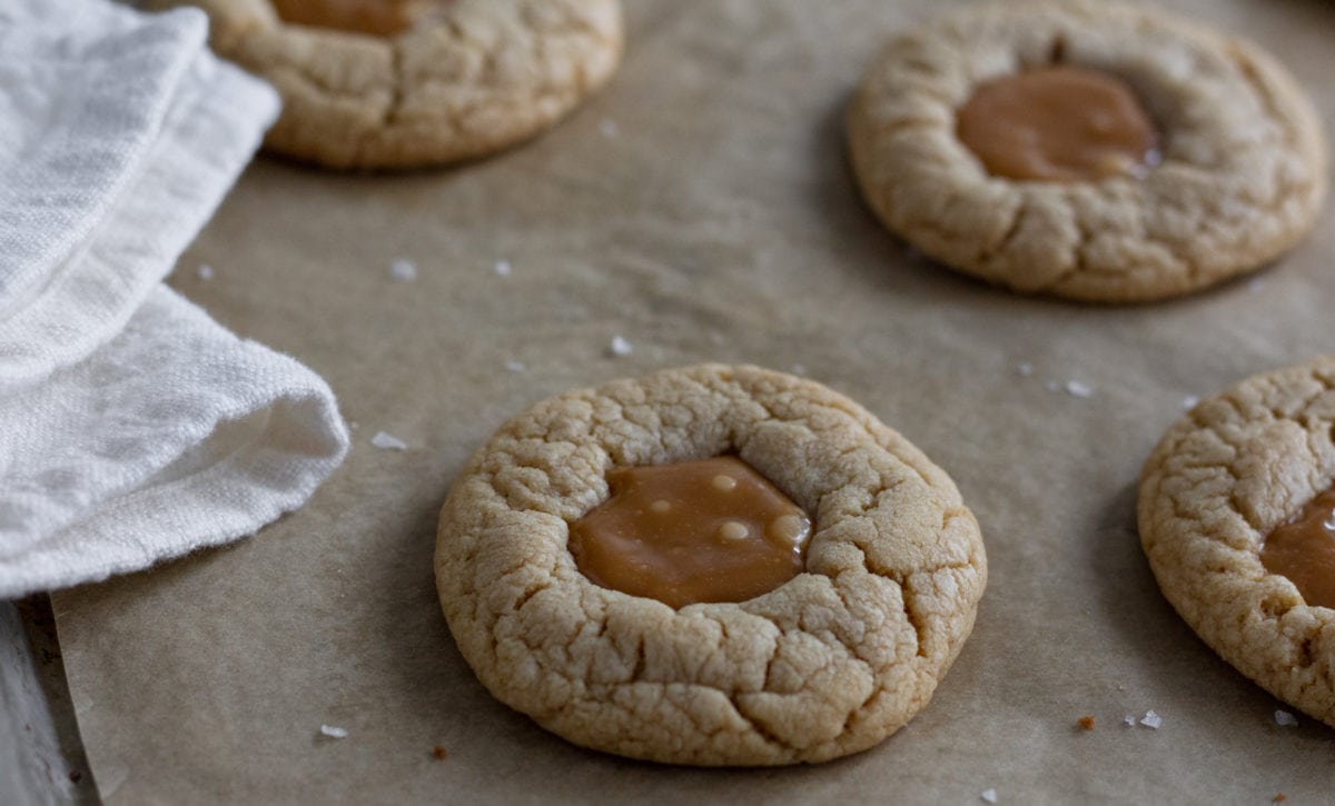 cookies with caramel in the middle