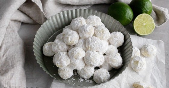Lime Snowball Cookies - Hungry Enough To Eat Six