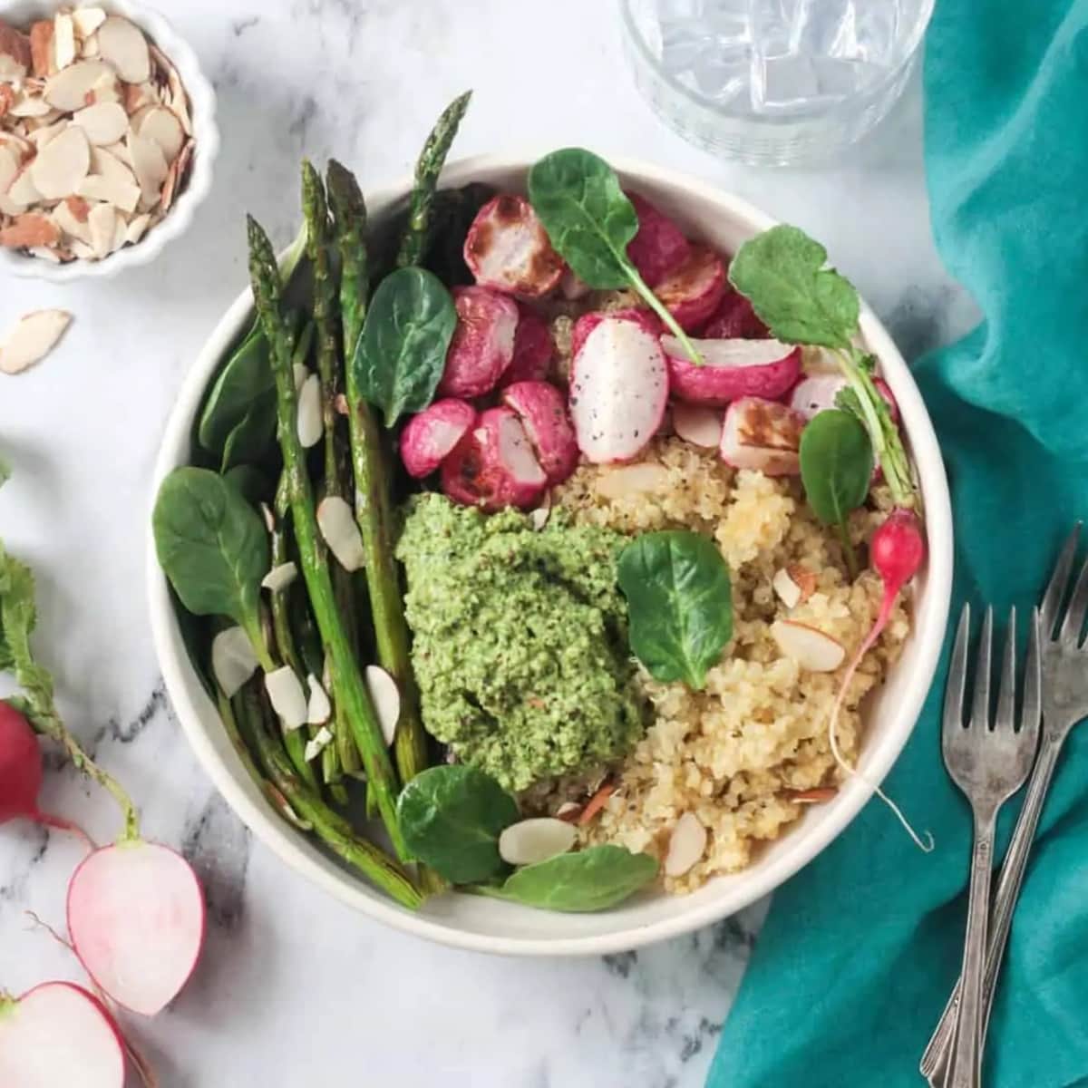 Quinoa and veggies in a bowl