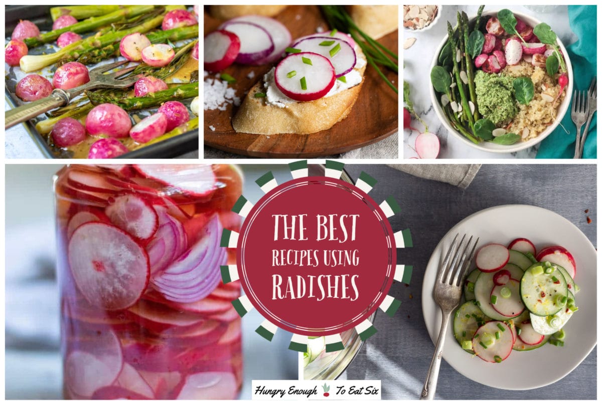 Collage of radish photos
