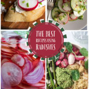 Collage of radish dishes