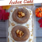 Icebox cake with donuts and apples.