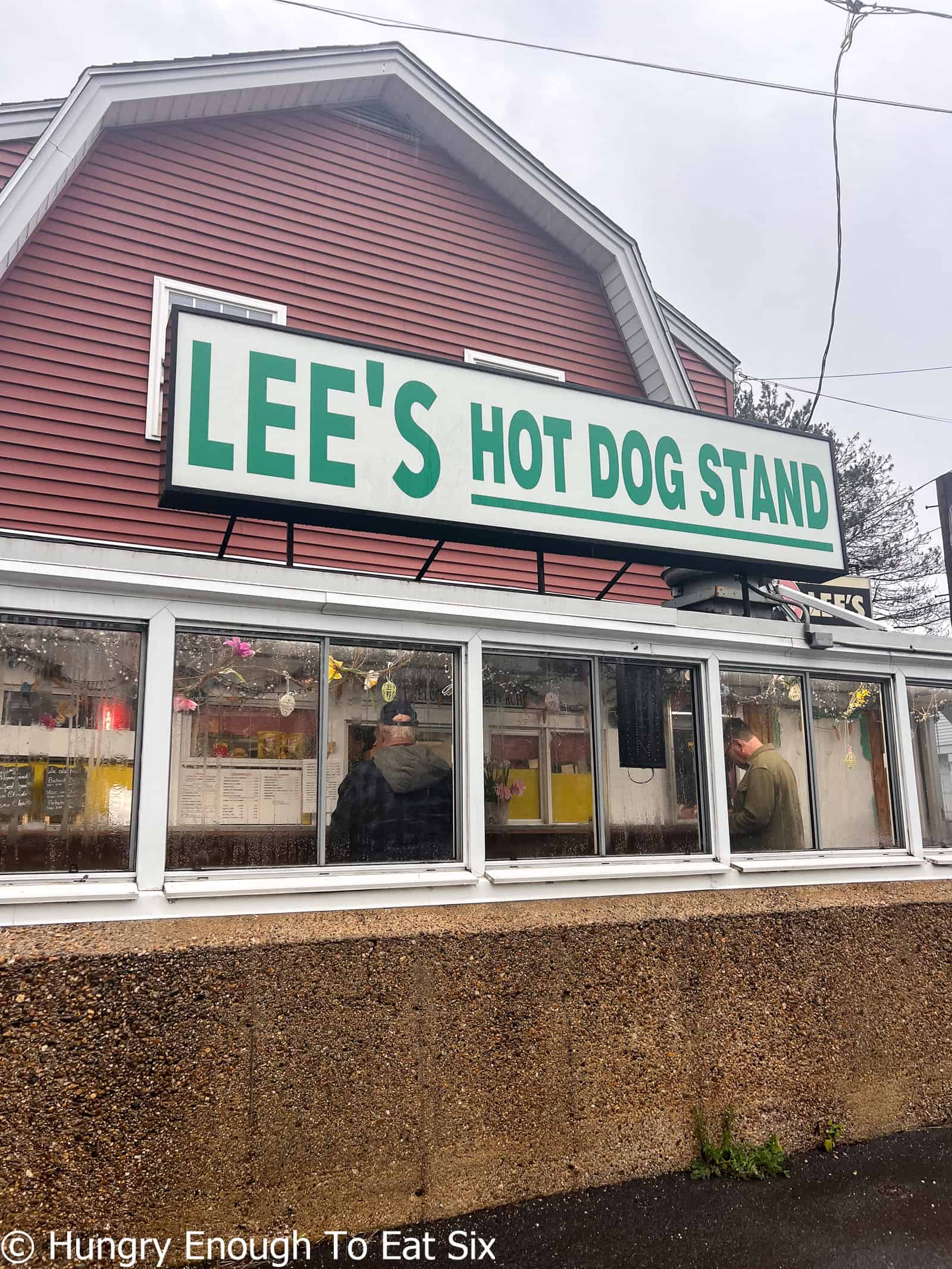 Outside of Lee's, a central MA hot dog joint.